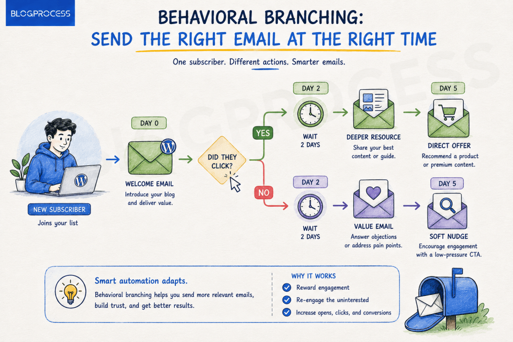 Automated Welcome Email Sequence With Behavioral Branching