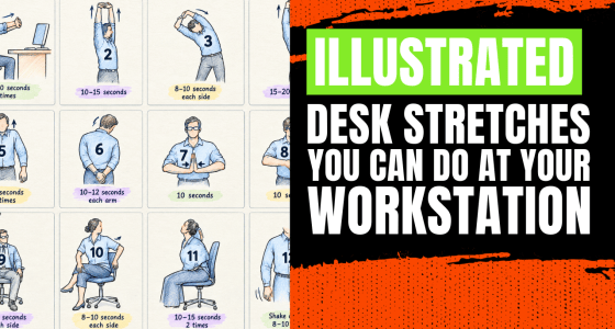 Illustrated Desk Stretches You Can Do at Your Workstation