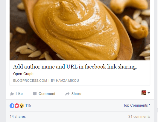 Open Graph author name