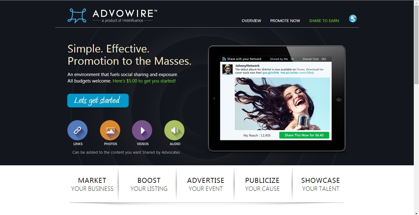 Advowire making money with social media assest has never been easier