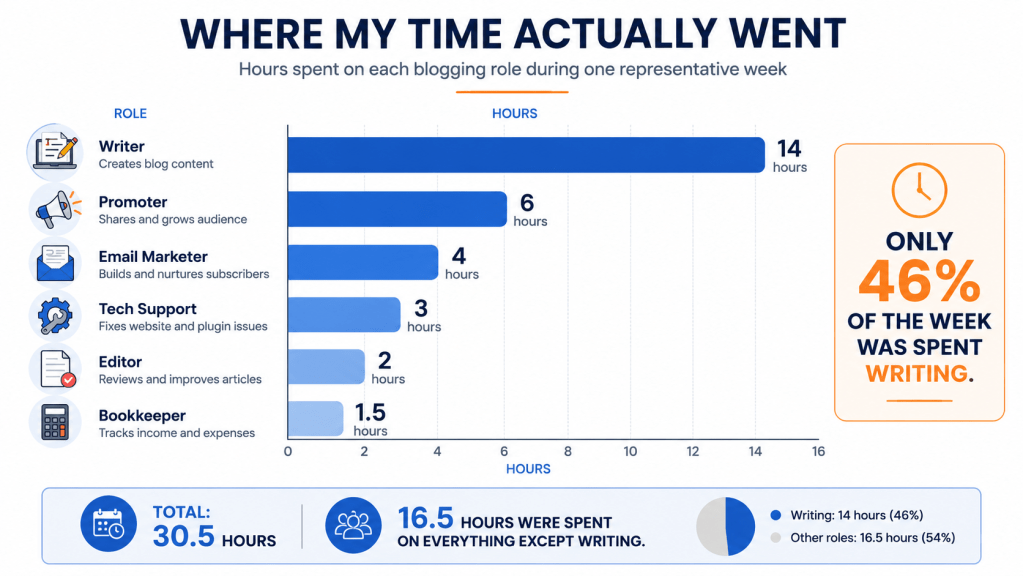 Time Spent Across Blogging Roles